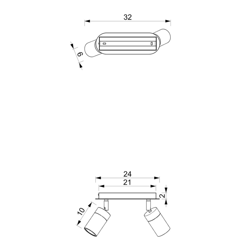 Bodové svítidlo JOKER 2xGU10/25W/230V modrá/zlatá