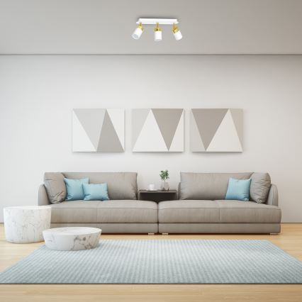 Bodové svítidlo JOKER 3xGU10/25W/230V bílá/zlatá