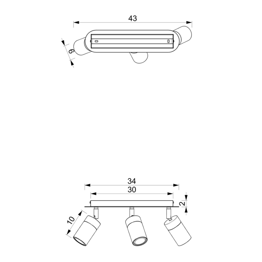 Bodové svítidlo JOKER 3xGU10/25W/230V modrá/zlatá