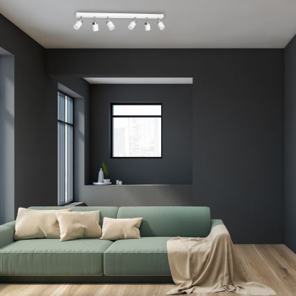 Bodové svítidlo JOKER 6xGU10/25W/230V bílá/lesklý chrom