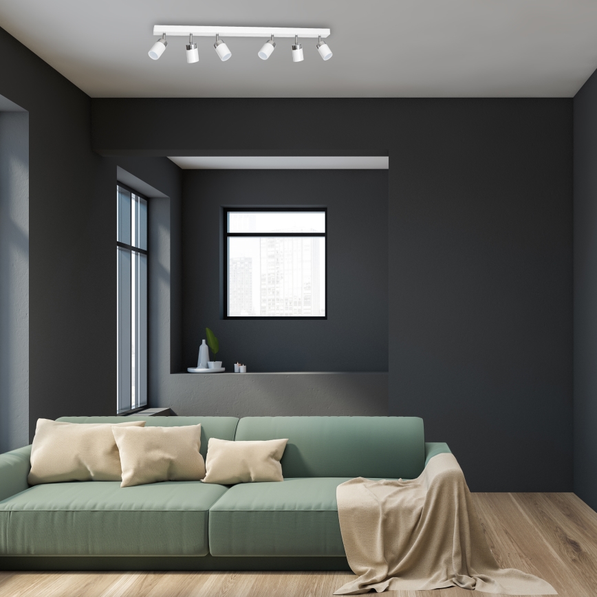 Bodové svítidlo JOKER 6xGU10/25W/230V bílá/lesklý chrom