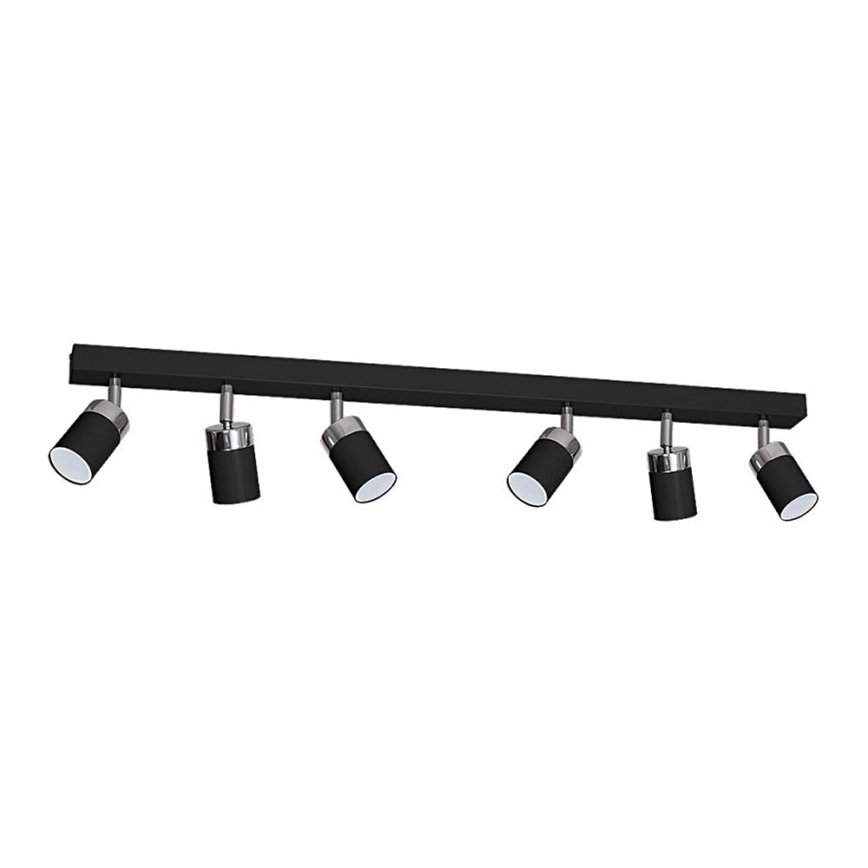 Bodové svítidlo JOKER 6xGU10/25W/230V černá/lesklý chrom