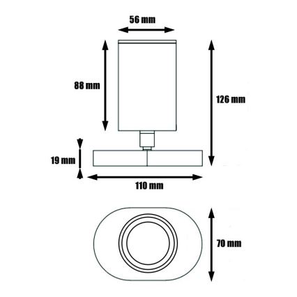 Bodové svítidlo KINIA 1xGU10/30W/230V bílá