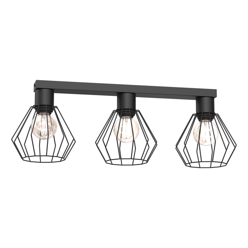 Bodové svítidlo LETI 3xE27/15W/230V černá