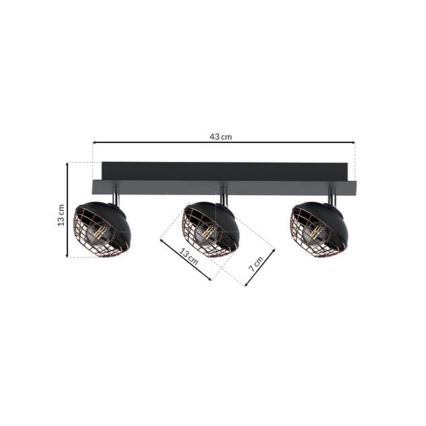 Bodové svítidlo LOGAN 3xE14/40W/230V