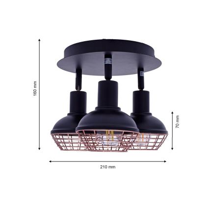 Bodové svítidlo LOGAN 3xE14/40W/230V