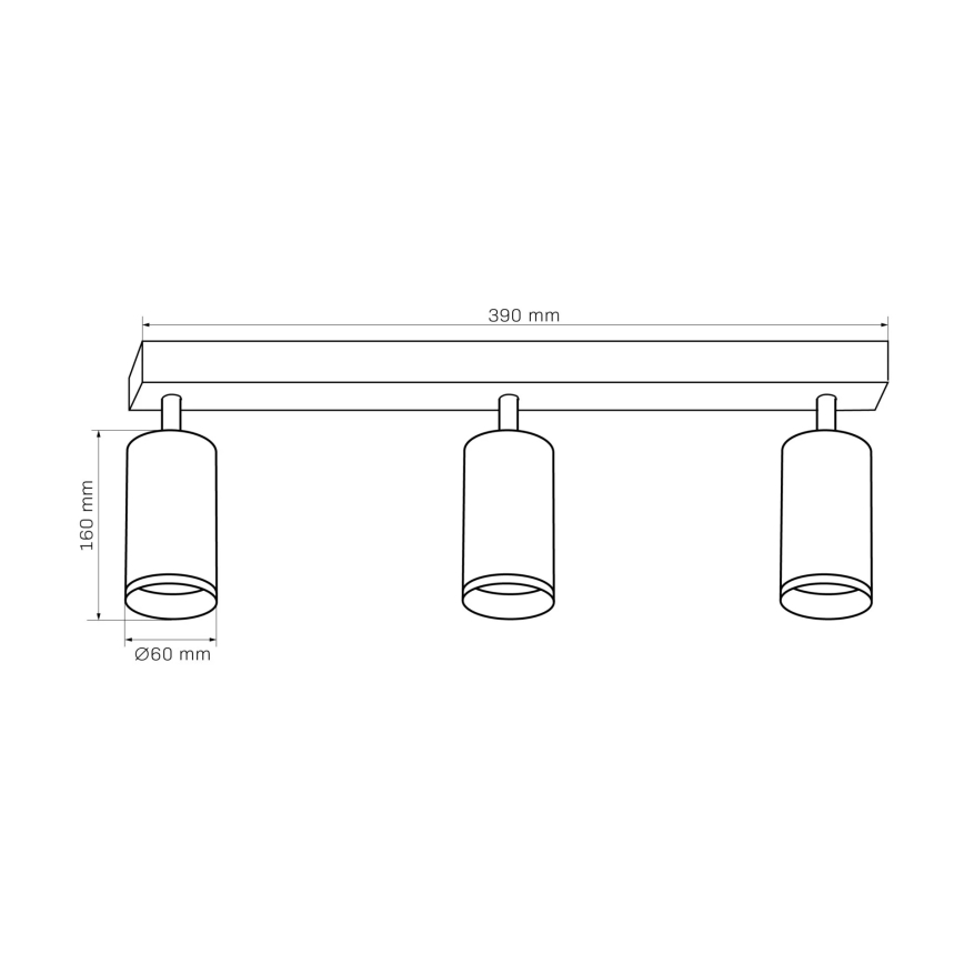 Bodové svítidlo LONDON 3xGU10/10W/230V černá