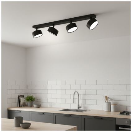 Bodové svítidlo LUNVIGO 4xGX53/35W/230V černá