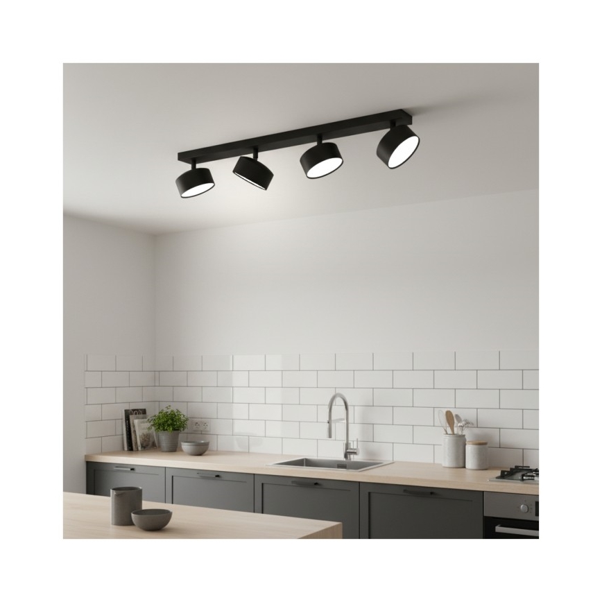 Bodové svítidlo LUNVIGO 4xGX53/35W/230V černá