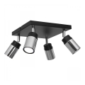 Bodové svítidlo NEST 4xGU10/8W/230V černá/lesklý chrom