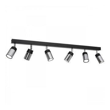Bodové svítidlo NEST 6xGU10/8W/230V černá/lesklý chrom
