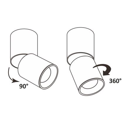 Bodové svítidlo NIXA 1xGU10/10W/230V černá/zlatá