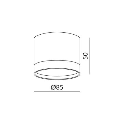 Bodové svítidlo OH12S 1xGX53/35W/230V 5 cm černá