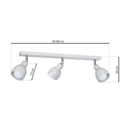Bodové svítidlo PIK 3xE27/60W/230V bílá