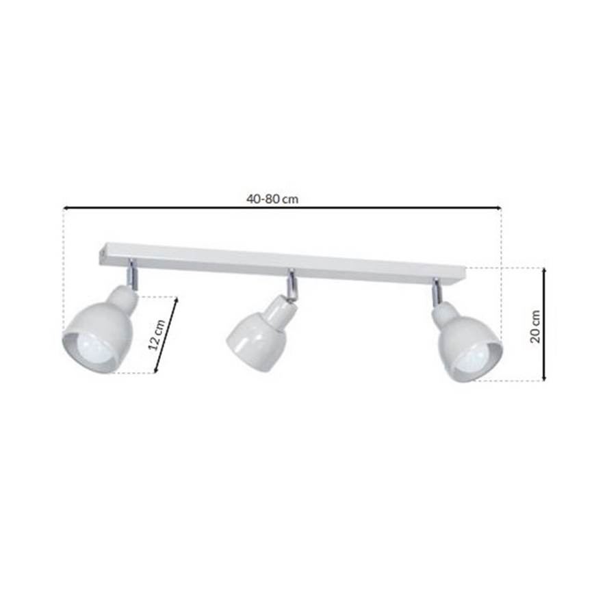 Bodové svítidlo PIK 3xE27/60W/230V bílá
