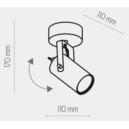 Bodové svítidlo REDO 1xGU10/10W/230V černá