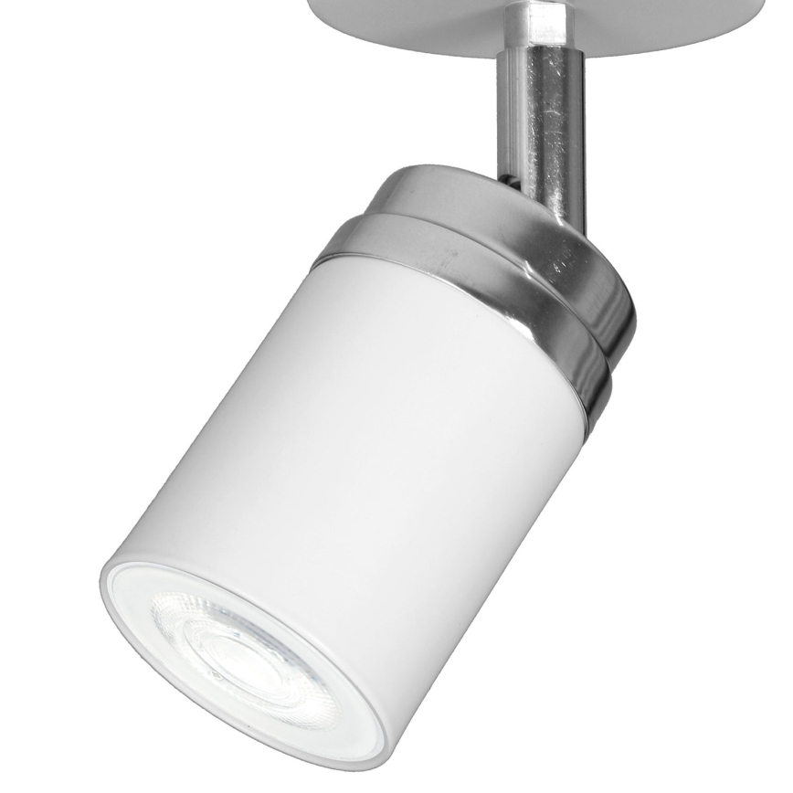 Bodové svítidlo RENO 1xGU10/8W/230V bílá/lesklý chrom