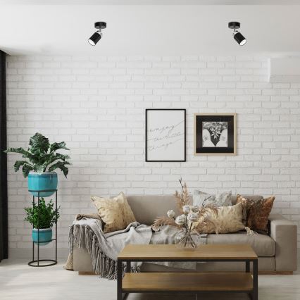 Bodové svítidlo RENO 1xGU10/8W/230V černá/lesklý chrom