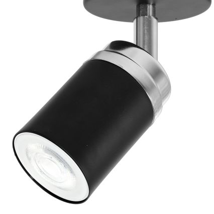 Bodové svítidlo RENO 1xGU10/8W/230V černá/lesklý chrom