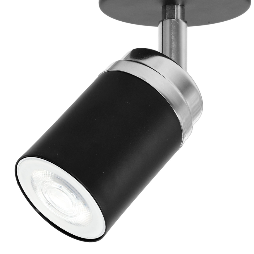 Bodové svítidlo RENO 1xGU10/8W/230V černá/lesklý chrom