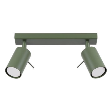 Bodové svítidlo RING 2xGU10/10W/230V zelená