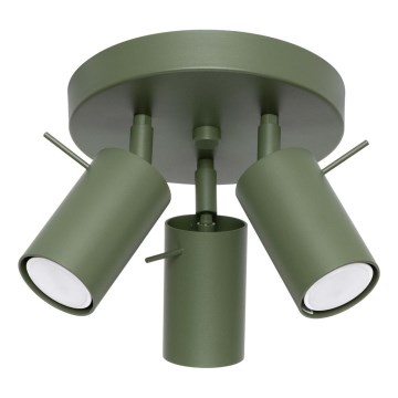 Bodové svítidlo RING 3xGU10/10W/230V zelená