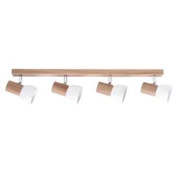 Bodové svítidlo SVENDA 4xE27/60W/230V dub/bílá