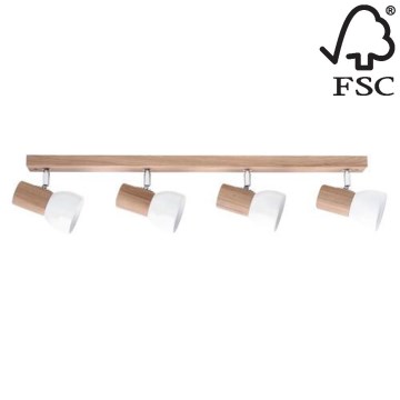 Bodové svítidlo SVENDA 4xE27/60W/230V dub – FSC certifikováno
