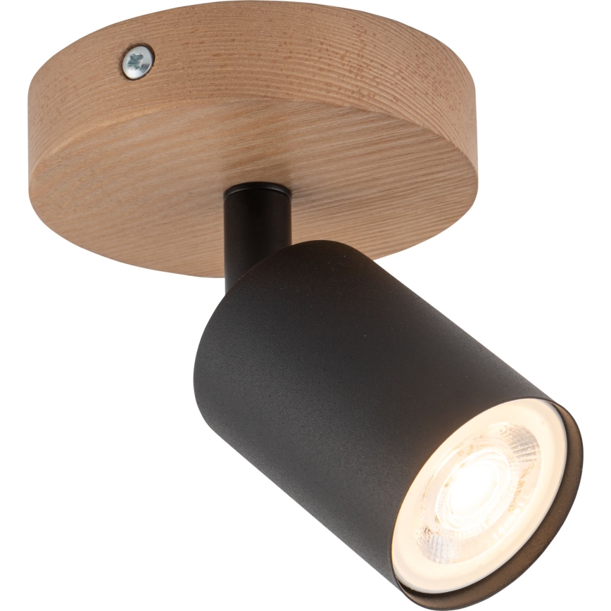 Bodové svítidlo TOP WOOD 1xGU10/10W/230V černá/dřevo