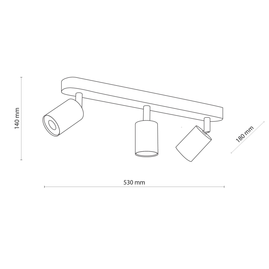 Bodové svítidlo TOP WOOD 3xGU10/10W/230V bílá/dřevo