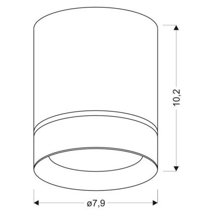 Bodové svítidlo TUBA 1xGU10/15W/230V černá