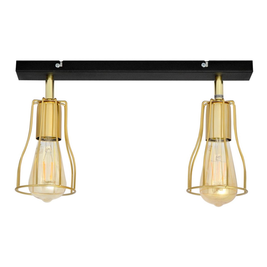 Bodové svítidlo TUBE 2xE27/15W/230V zlatá/černá