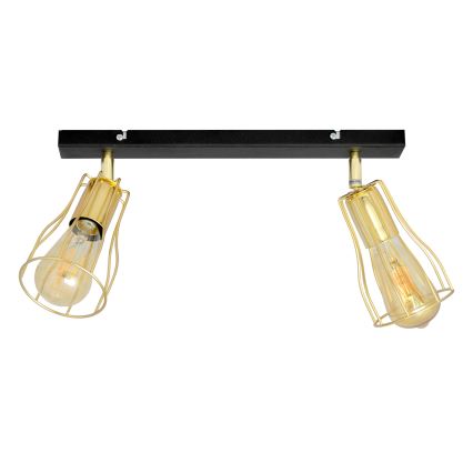 Bodové svítidlo TUBE 2xE27/15W/230V zlatá/černá