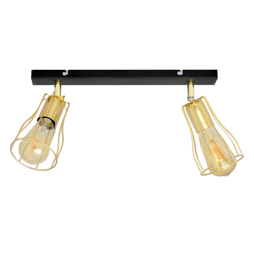 Bodové svítidlo TUBE 2xE27/15W/230V zlatá/černá