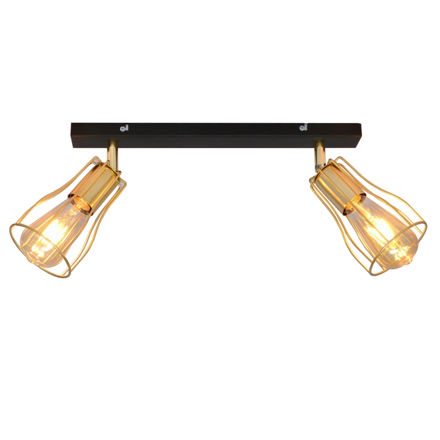 Bodové svítidlo TUBE 2xE27/15W/230V zlatá/černá