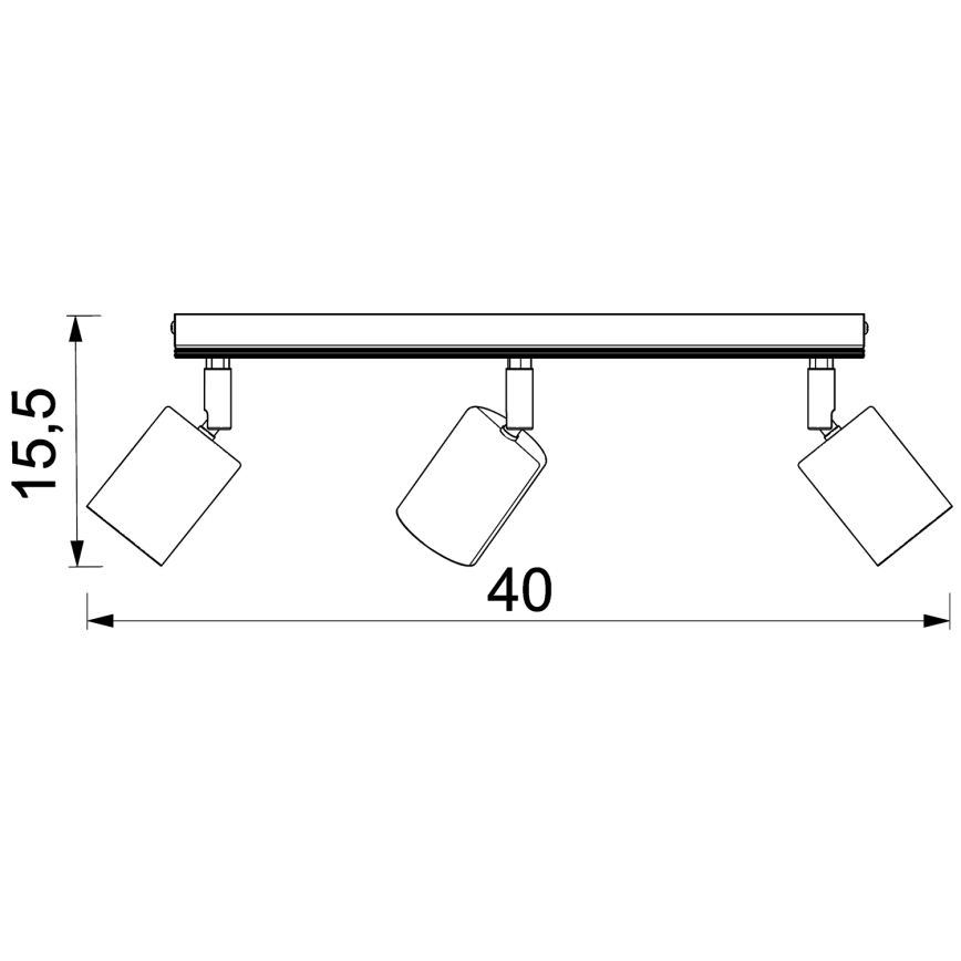 Bodové svítidlo TULON 3xGU10/8W/230V bílá/dub