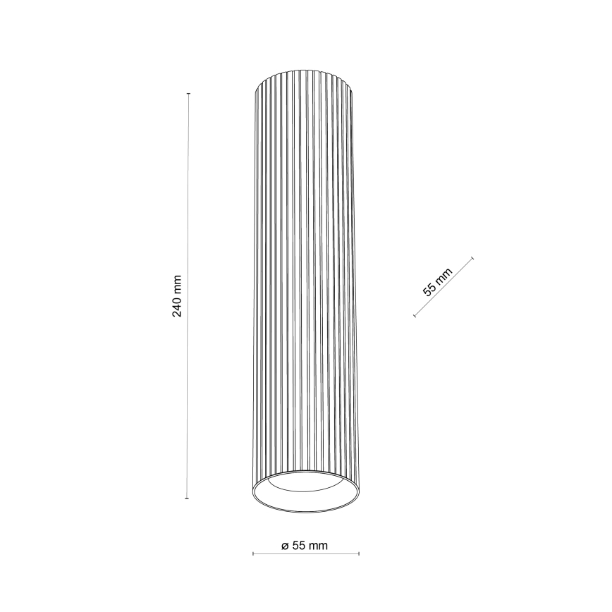Bodové svítidlo TUNE L 1xGU10/10W/230V 24 cm černá
