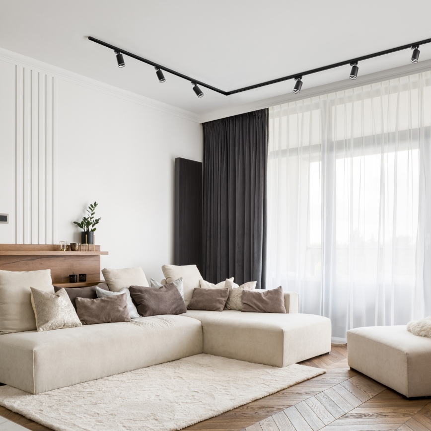 Bodové svítidlo v lištovém systému 5xGU10/25W/230V 3 m černá