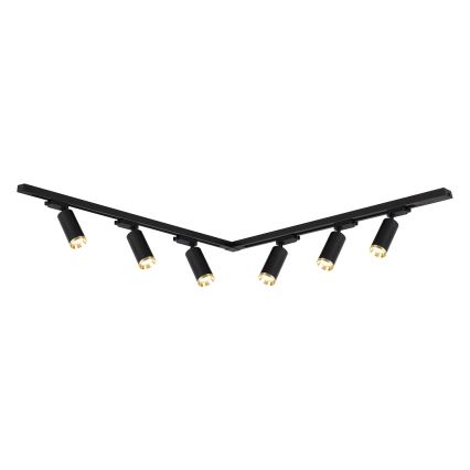 Bodové svítidlo v lištovém systému MICA 6xGU10/10W/230V černá/zlatá