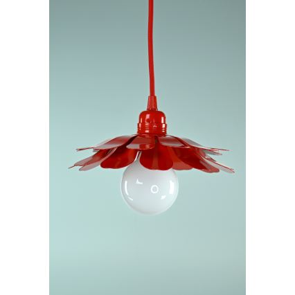 Bohemia-Design - Lustr na lanku 1xE27/60W/230V červená