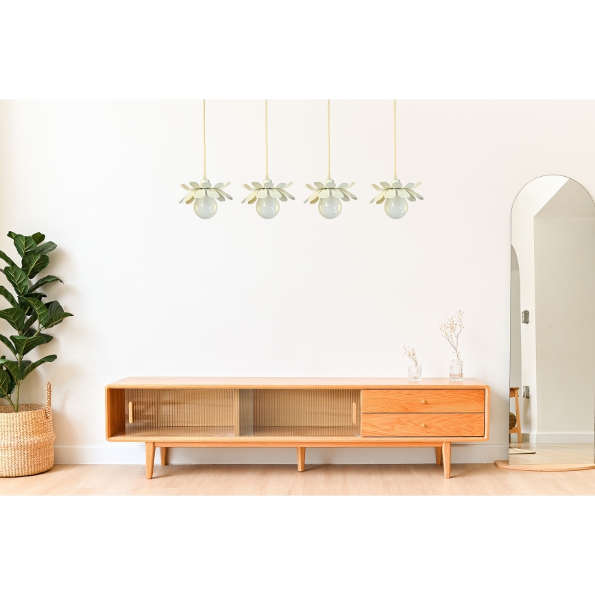 Bohemia-Design - Lustr na lanku 1xE27/60W/230V krémová
