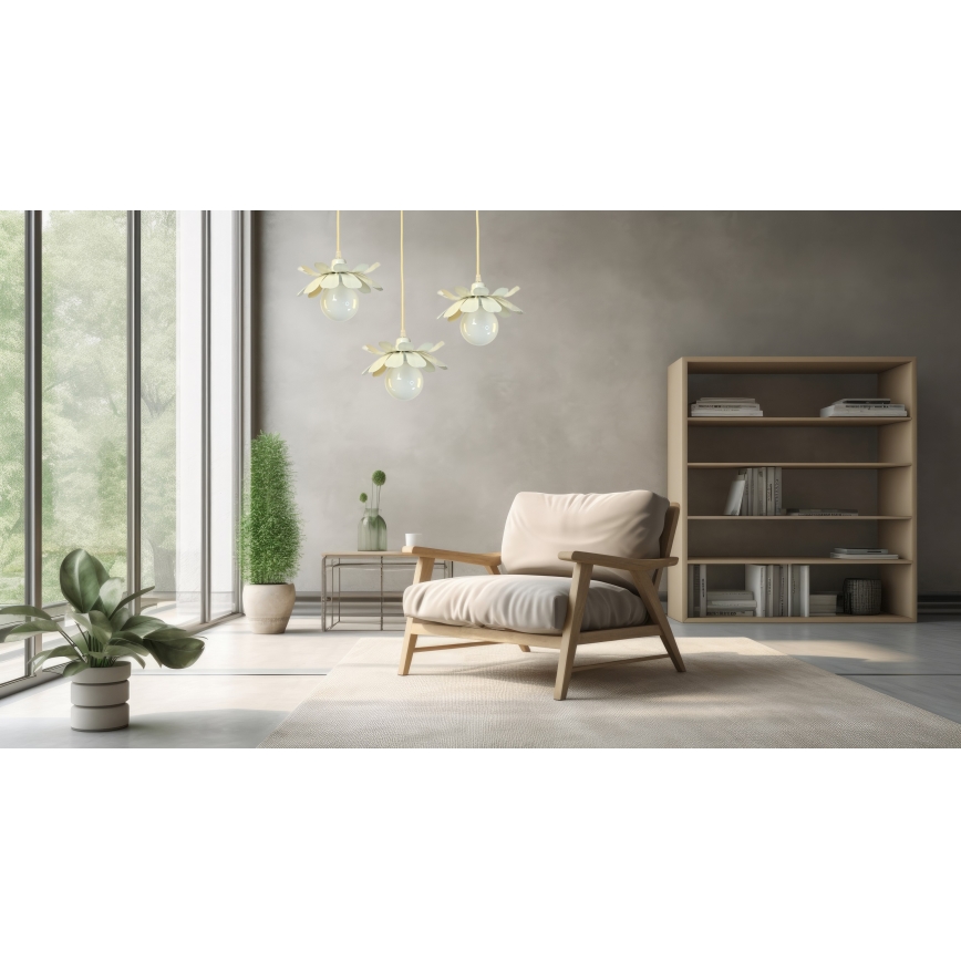 Bohemia-Design - Lustr na lanku 1xE27/60W/230V krémová
