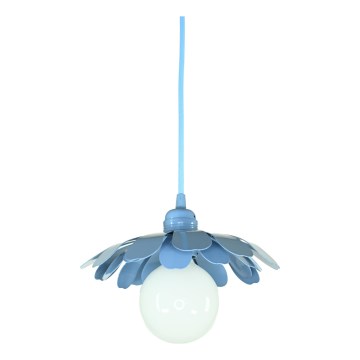 Bohemia-Design - Lustr na lanku 1xE27/60W/230V modrá