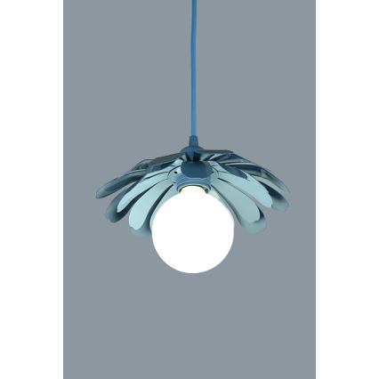Bohemia-Design - Lustr na lanku 1xE27/60W/230V modrá