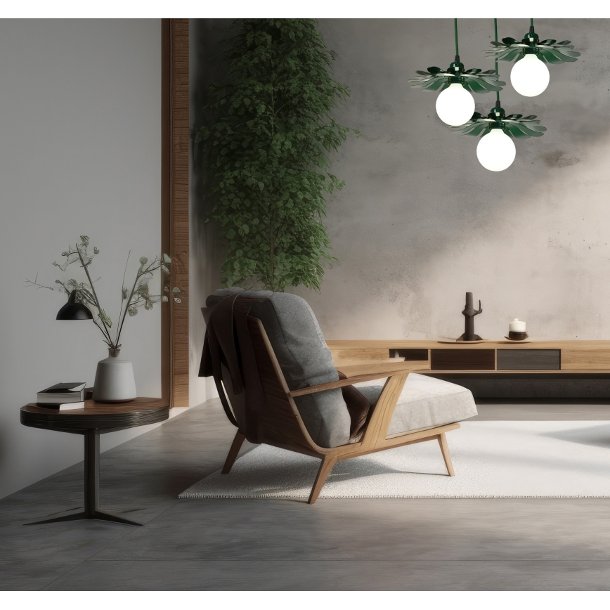 Bohemia-Design - Lustr na lanku 1xE27/60W/230V zelená