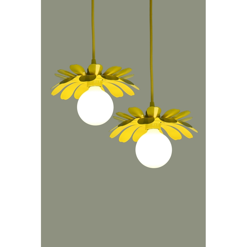 Bohemia-Design - Lustr na lanku 1xE27/60W/230V žlutá