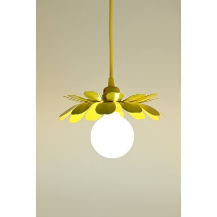 Bohemia-Design - Lustr na lanku 1xE27/60W/230V žlutá