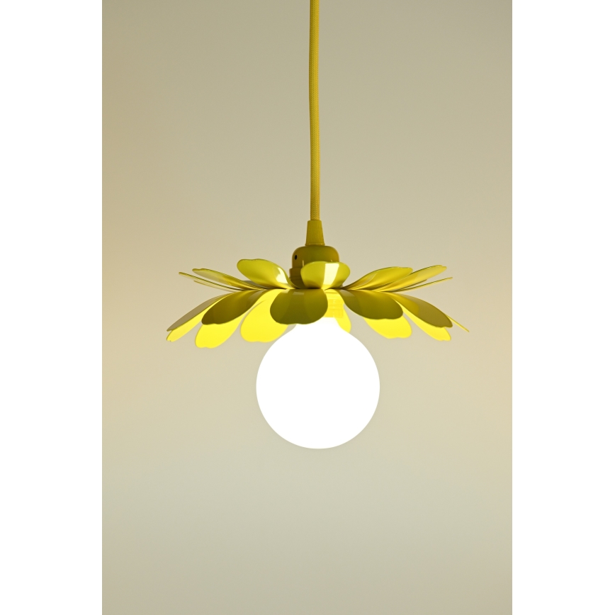 Bohemia-Design - Lustr na lanku 1xE27/60W/230V žlutá