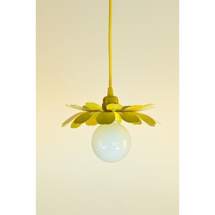 Bohemia-Design - Lustr na lanku 1xE27/60W/230V žlutá