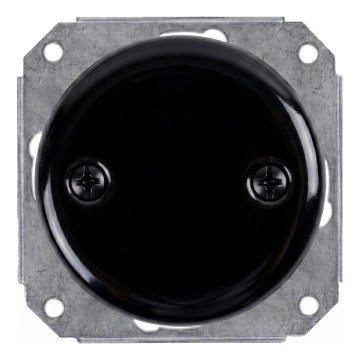 Bohemia-Design - Porcelánová retro krytka elektroinstalace černá